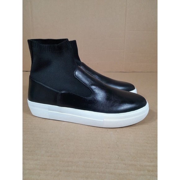 Zara Composite Knit / Leather Chelsea Boot Sneaker Women Sz 8 - Picture 2 of 9